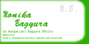 monika bagyura business card